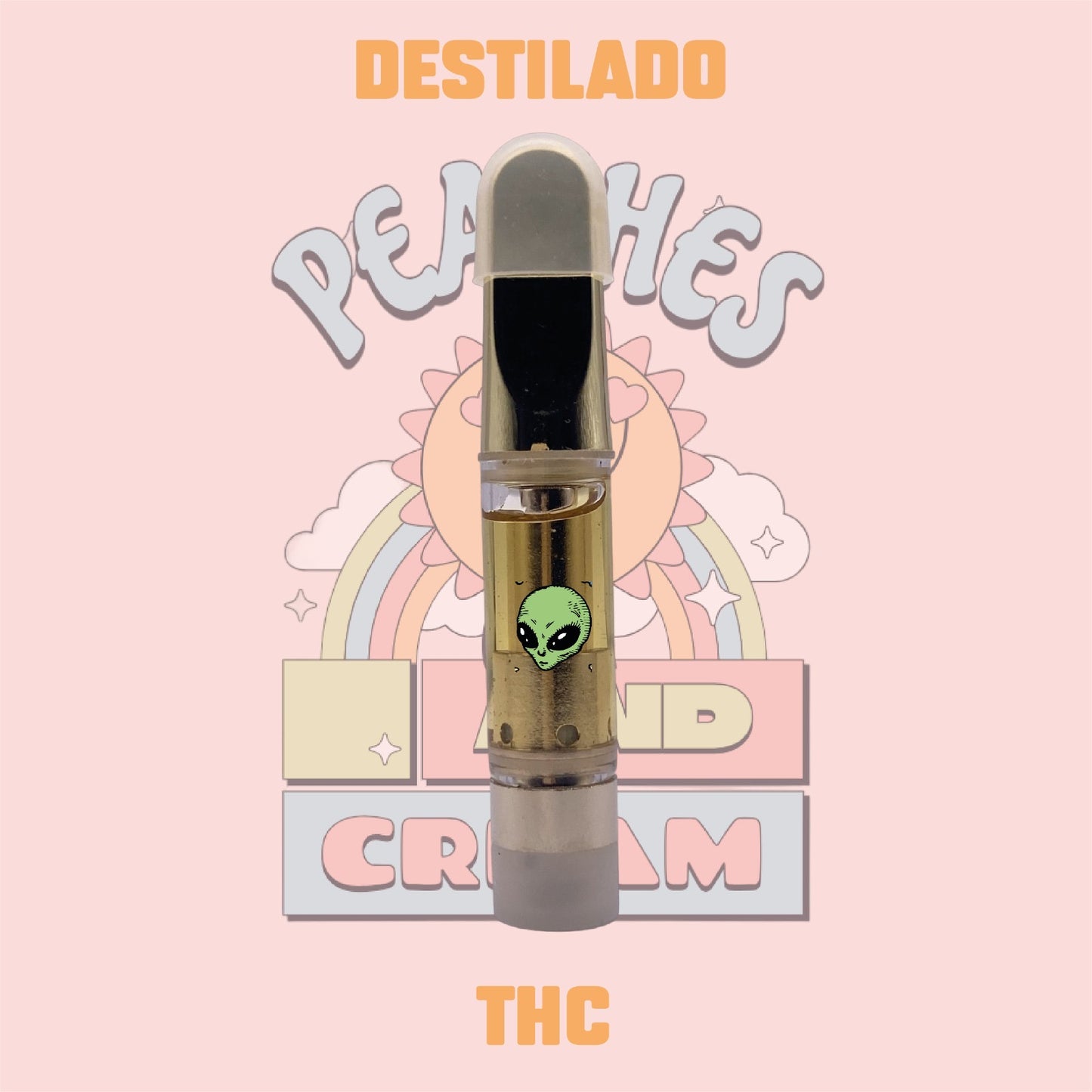 CARTUCHO WAX THC DESTILADO PEACHES AND CREAM